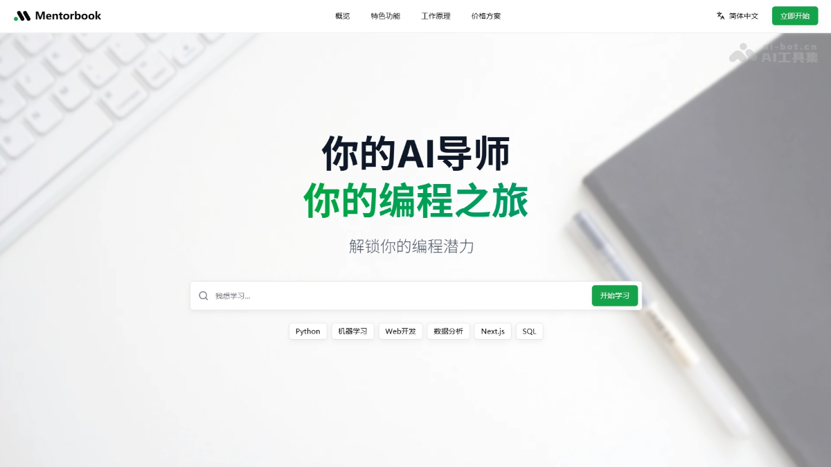 Mentorbook – AI编程学习平台,提供交互式编程实战