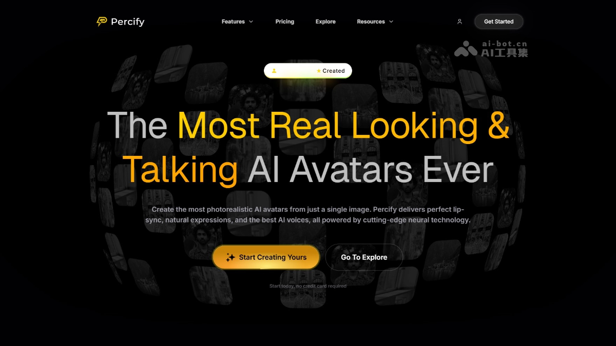 Percify – AI数字人生成平台,一张图片生成逼真形象