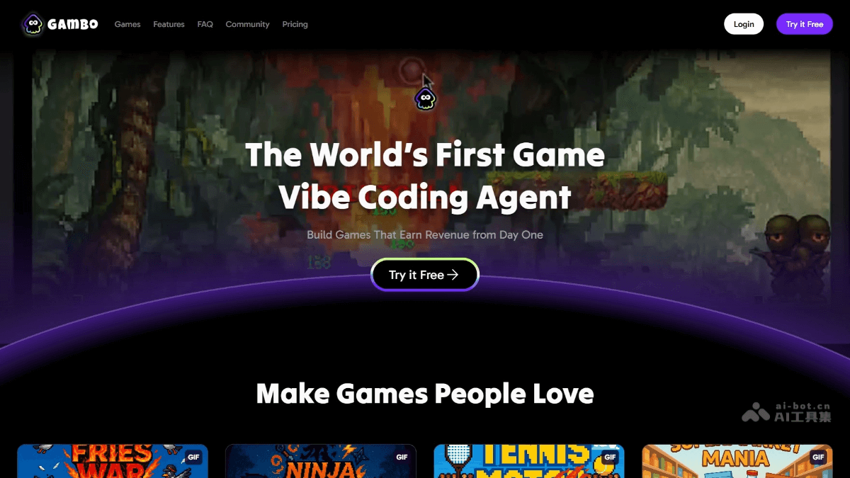 Gambo – AI游戏开发Agent,一句话生成完整游戏