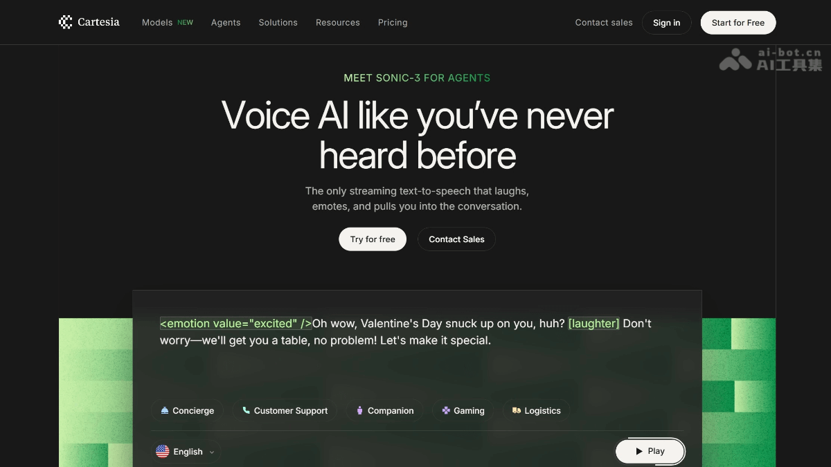 Sonic-3 – Cartesia推出的实时语音对话模型