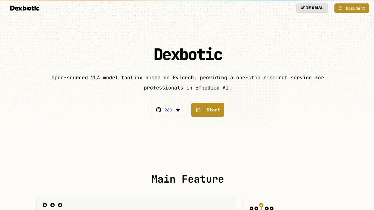 Dexbotic – 原力灵机开源的具身智能VLA模型一站式科研服务平台