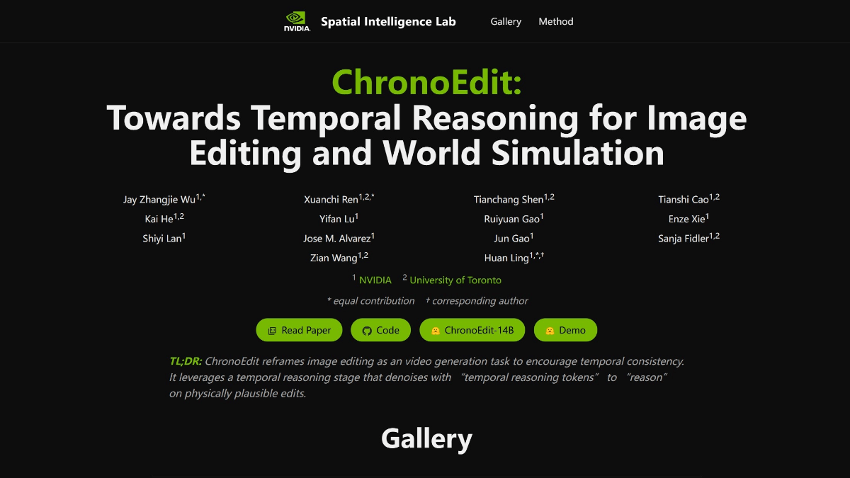 ChronoEdit – 英伟达与多伦多大学联合开源的AI图像编辑框架
