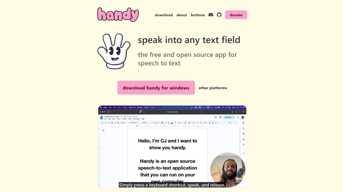 Handy – 开源免费的本地AI语音转文字工具